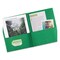 Avery 0.5 in. Capacity 11 in. x 8.5 in. Prong Fastener Two-Pocket Folder - Green (25/Box)